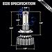 H7 LED Headlight Bulbs Conversion Kit-3000K Yellow Amber/6000K Xenon White/8000K Blue-100W 12,000LM 200% Brightness-CSP Chip