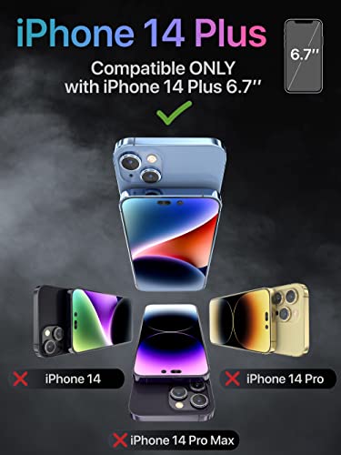 TORU MX PRO for iPhone 14 Plus Slim Hard Wallet Case, Black - Image 2
