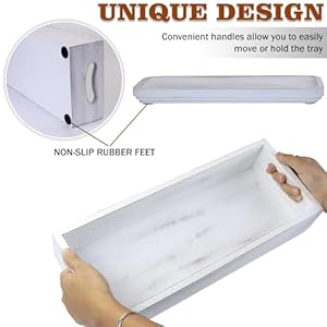 Toilet Tank Tray for Modern White Bathroom Decor Set of 2 Acacia Toilet Tank Topper Paper Storage Decorative Organizer Box Wood Vanity Tray for Counter Decor Dresser Tops (White) Toilet Tank Tray for Modern White Bathroom Decor Set of 2 Acacia Toilet Tank Topper Paper Storage Decorative Organizer Box Wood Vanity Tray for Counter Decor Dresser Tops White