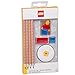 Lego Bleistifte Schreibwaren Set mit Minifigur - 4 Bleistifte, 1 Bleistiftaufsatz, 1 Bleistiftspitzer, 1 Radiergummi Kinder, Schulschreibset, Lego schulsachen Geschenk - ab 6 Jahren