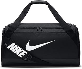 NIKE Brasilia Training Duffel Bag, Black/Black/White, Medium
