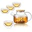 900ml Teapot With Set of 4 100ml Teacups