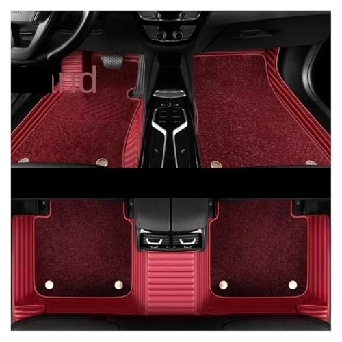 Tapis auto pour BYD pour Song pour Plus 2023 tapis sol voiture cuir bordeaux