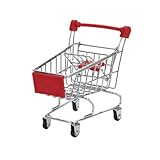 Mini chariot de courses mini : vous pouvez mettre des articles divers dans le chariot sur votre bureau, comme des stylos, des tablettes, des cartes, des jouets pour enfants