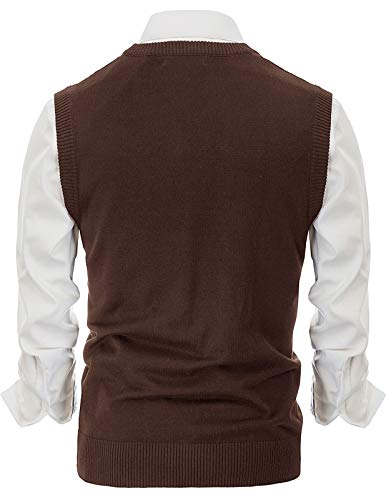 PJ PAUL JONES Mens Sweater Vest V Neck Cable Knitted Casual Sleeveless Pullover Sweaters3