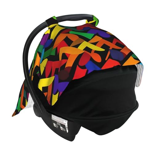 Housse de siège auto bébé arc-en-ciel multi-usage et respirante - 4