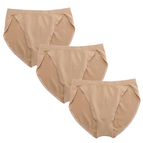 iMucci Professional Girl Ballet Nude Dance Briefs Women - Beige Velvet Nylon Panty Gymnastics Shorts Underwear Under-Pants