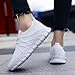 XKOWUO Mens Running Shoes Tennis Slip On Gym Sneakers Walking Shoes Non-Slip Trail Trainers Athletic Jogging Comfortable Road Fashion Workout Breathable Shoes White US 8.5
