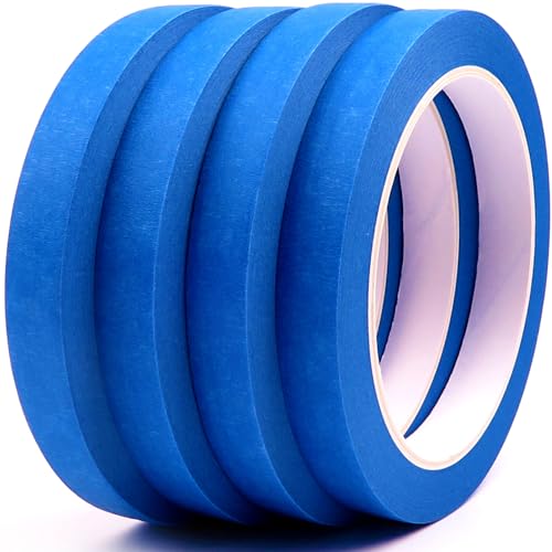 Image of Blue Painters Tape 1 /2 Inches x 30 Yards - Multi Surface Use - 120 Yards Total - 4 Rolls