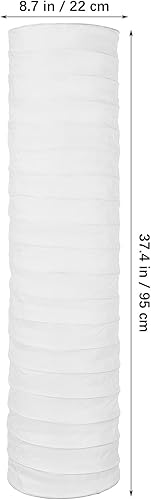 Miniatura 7 de Pantalla de lámpara de papel, pantalla de lámpara de pie, pantalla de papel de arroz, 37.4 x 8.66 pulgadas, repuesto para sala de estar, hogar,