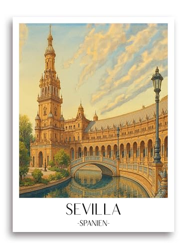 Poster Séville ville Espagne : poster de voyage et tableau mural du format DIN A4 au A1 favplace