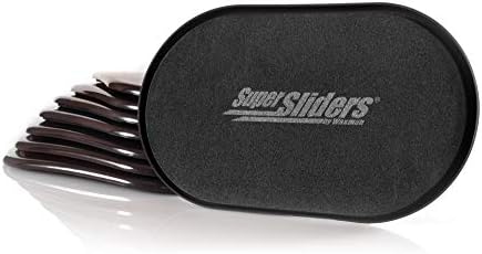 Super Sliders 9 1/2" x 5 3/4" Reusable XL Heavy Furniture Sliders for Carpet, Brown (8 Pack)