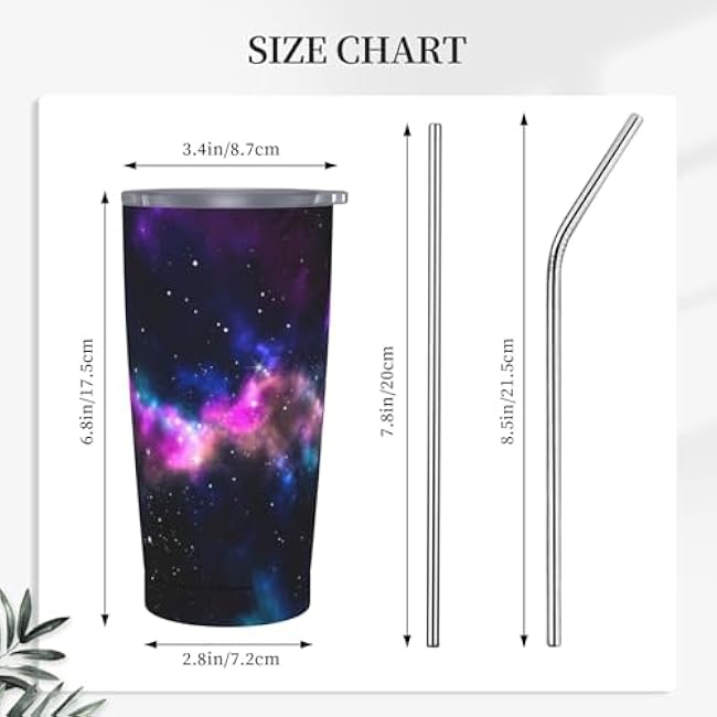 galaxy 20 Oz Stainless Steel Tumblers Insulated Coffee Mug Travel Mugs for Car Office Gym