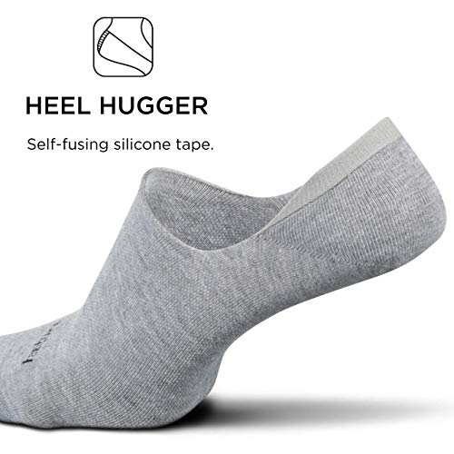 Image of Feetures Everyday Light Cushion Invisible Sock for Men - Anti-Slip Sock Liner with Targeted Compression - (1 Pair)