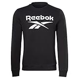 Modellnummer: BV870 Reebok Herren Big Stacked Logo Crew Sweatshirt, Schwarz, XL, Schwarz, XL