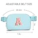 Gitus Gifts for 7 8 9 10 11 Year Old Girls Belt Bag Fanny Pack Crossbody Bags with Initial Letter Patch Birthday Gifts for Daughter Sister Friends Teen girls (Icing Blue-A)