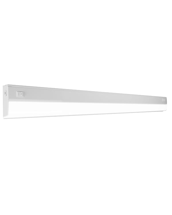 42” LED Direct Wire Under Cabinet Light with On/Off Switch - LED Lights for Kitchen - Selectable CCT 2700K-5000K, 1224-1296 Lumens, 18W - UCB Hardwired Under Cabinet Lighting by NICOR Lighting by Nicor - Used condition - US$55.42