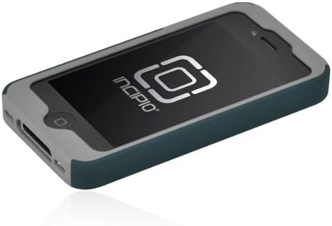 Incipio iPhone 4/4S SILICRYLIC Hard Shell Case with Silicone Core - 1 Pack - Carrying Case - Retail Packaging - Light Gray/Teal