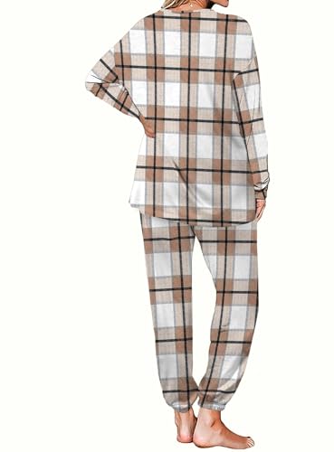Image of Aloodor Sweatsuit for Women 2 Piece Outfits for Womens Crewneck Sweatshirts Pullover