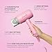 Mermade Hair Dryer - Blow Dryer, Hairdryer, Curly Hair Dryer, Professional Blowdryer for Fast Drying, Styling, Blowout, Compact & Portable, Works on All Hair Types - Pink (Pack of 1)