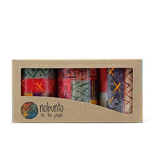 Set Of Three Boxed Hand-Painted Candles - Indabuko Design - Nobunto Candles #TOP1