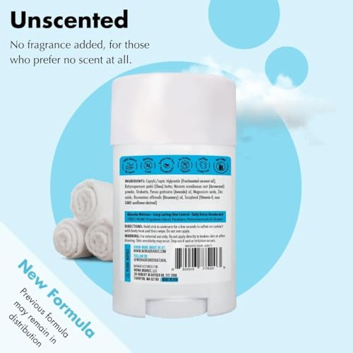Image of MONA BRANDS All Natural Deodorant For Women & Men | For Sensitive Skin | No Aluminum or Baking Soda | (2-Pack UNSCENTED 1.76 Oz each)