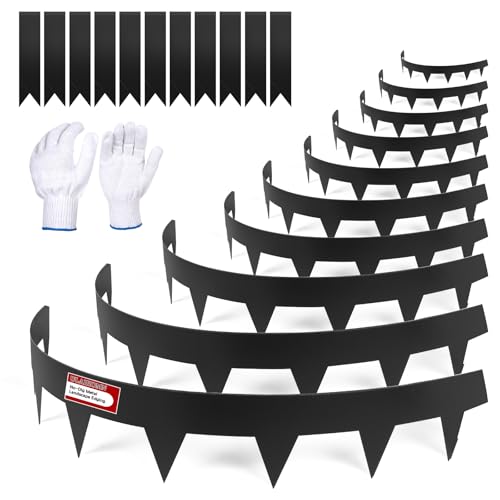 ULAIHOMN Metal Landscape Edging,30ft Galvanized Steel Garden Edging Border,No Dig