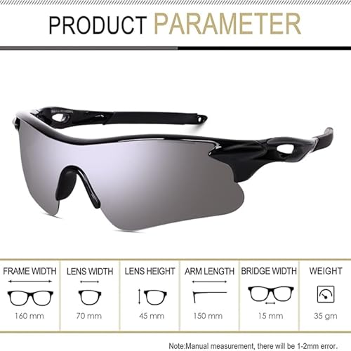 Image of Zynic Men's Stylish Sports Sunglasses with Case| UV400 Protection Classic Wrap Around Googles |Sports Shades for Driving,Cyclining Outdoor & Travel