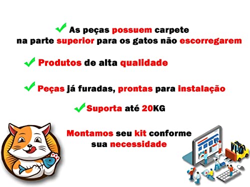 Playground Para Gato Casa Prateleira Ponte Mdf