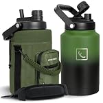 1 Gallon (128oz) Insulated Water Bottle Jug with Carrier Bag
