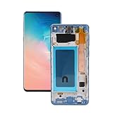 Para substituição da tela do telefone Galaxy S10, tela de LED orgânica de 6,1 polegadas, digitalizador, tela sensível ao toque, montagem com impressão digital, moldura e ferramenta de reparo para