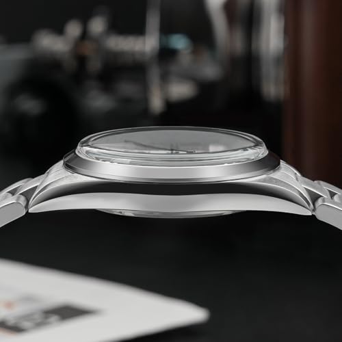 Image of watchdives VH31 Quartz Watch, WD1016 V3 Men Watches 37mm Dial Stainless Steel Wristwatch Sweep Sports Watch 100M Waterproof