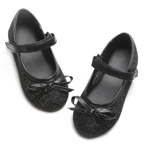 Image of GINFIVE Toddler Girls Dress Shoes Little Girls Mary Janes Ballerina Flats Shoes Toddler