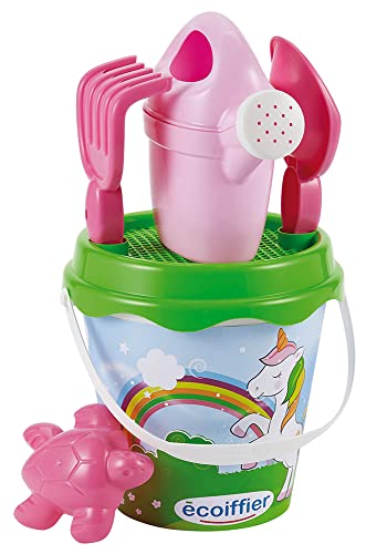 Ecoiffier Eco687 - Secchio Con Unicorno, 17 Cm, Multicolore