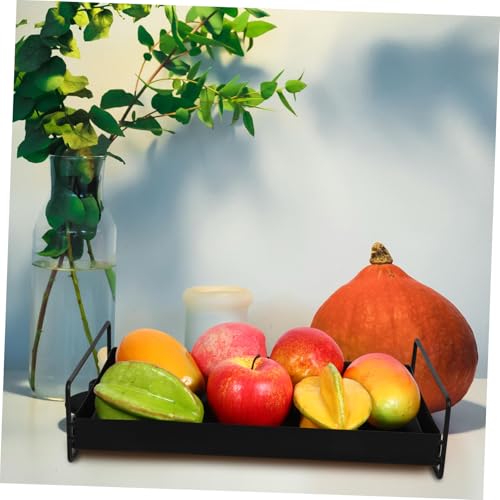 Plateau rectangulaire métal SECFOU avec poignées pour service de table - 5
