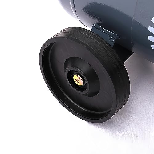 DKIEI 50L Air Compressor, Oil Free, 9.6cfm, 3.5HP/2.6kw, 115psi/8bar, Low Noise, Maintenance Free Compressor with 2 Pressure Gauges for Tire Pumping, Car Grooming, Home Spray-Painting, Nailing, Grey 5 DKIEI 50L Air Compressor, Oil Free, 9.6cfm, 3.5HP/2.6kw, 115psi/8bar, Low Noise, Maintenance Free Compressor with 2 Pressure Gauges for Tire Pumping, Car Grooming, Home Spray-Painting, Nailing, Grey - Image 5