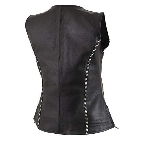 Image of Milwaukee Leather Premium Motorcycle Biker Rider Leather Vest for Women |LKL|ML|MLL|SH