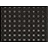 有孔ボード パンチング マグネットボード 壁掛け スチール 磁石対応 穴径6mm 穴ピッチ10mm 磁石対応 壁面をどこで収納空間に 丈夫で頑丈 フック取り付け可 デスク周り キッチン (ブラック,40×60CM)