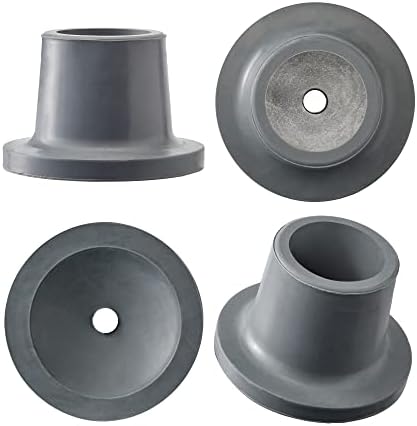 Replacement Rubber Shower Chair Tips / Shower Chair Feet 1-1/8" from Bau Technik (Gray)