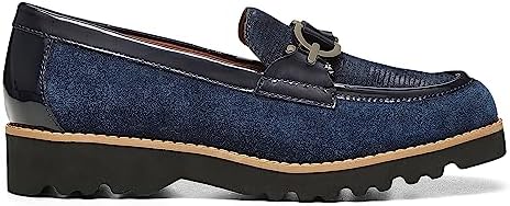 Donald Pliner Women's Clio Calf Suede Loafer, Navy, 8 | Image 6