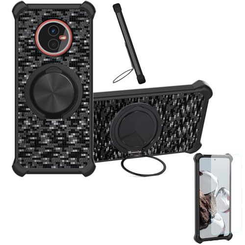 �Ή� Gigaset Gx4 Pro �P�[�X Phone Case [1�� 9H+�d�x���� �K���X�t�B����][360°��]���X�^���h�A�}�O�l�b�g��]CX-11-HEI