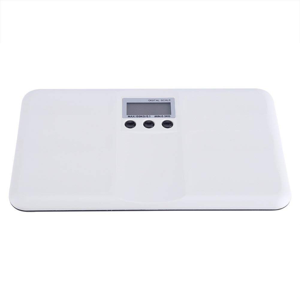 Báscula electrónica, básculas digitales, función de báscula personal digital LCD Peso corporal Básculas electrónicas de piso Báscula de peso corporal de baño digital portátil 150 KG Blanco Medición pr