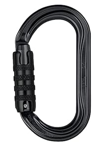 Petzl OK Oval Schraubkarabiner Triact-Lock Schwarz