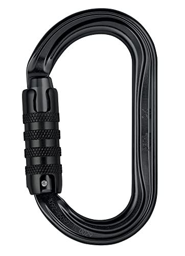Petzl OK Oval Schraubkarabiner Triact-Lock Schwarz