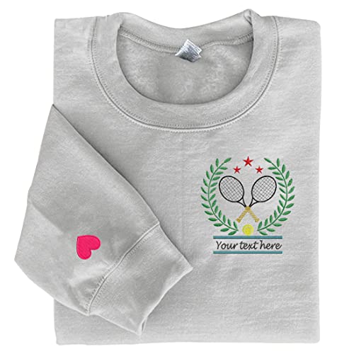 IZI POD Embroidered Sweatshirt for men, women, Boys, girls, Love Tennis, Great casual wear for players and fans of the game
