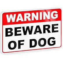 Beware of Dog Sign, 8x12 Reflective Aluminum Dog on Premises Sign, UV protected, Weatheproof