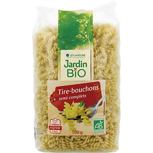 Jardin Bio Fusilli Cuisson 3 Minutes Bio 500G - Pâtes Bio Artisanales 100% française, Allergènes : Sans OGM, ni huile de palme - Marque française JARDIN BIO ETIC - Alimentation bio. - Le Lot De 4