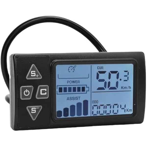 Cryfokt Panel LCD do Hulajnogi Elektrycznej Wyjątkowa widoczność Wodoodporny Panel Wyświetlacza LCD do Modyfikacji Roweru Elektrycznego materiał ABS