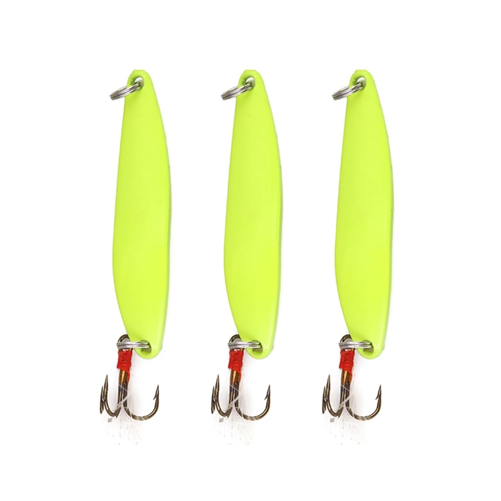 3Pcs Luminously Metal Fishings Lure Sequins Hard Baits with Hook Spoon Jigging Artificial Hard Baits Trouts Fishings Lure