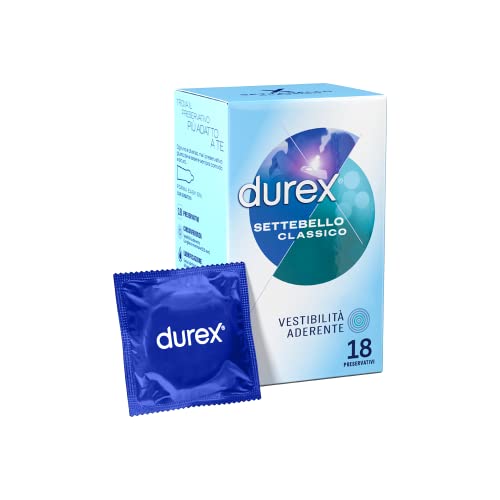 Durex Settebello Classico, Preservativi Durex Classici, 18 Profilattici